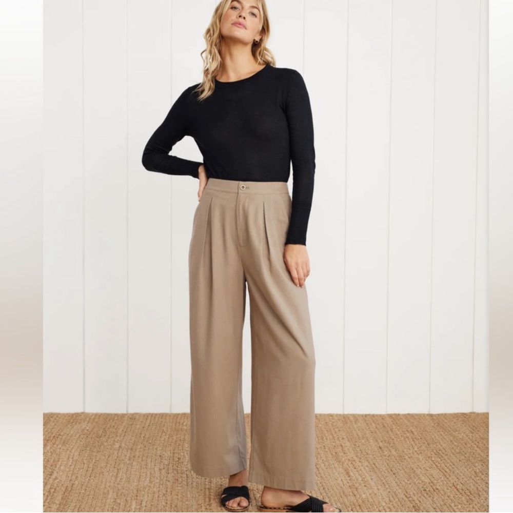 JENNI KAYNE 100% Silk Relaxed Trouser in Hazel Size 10